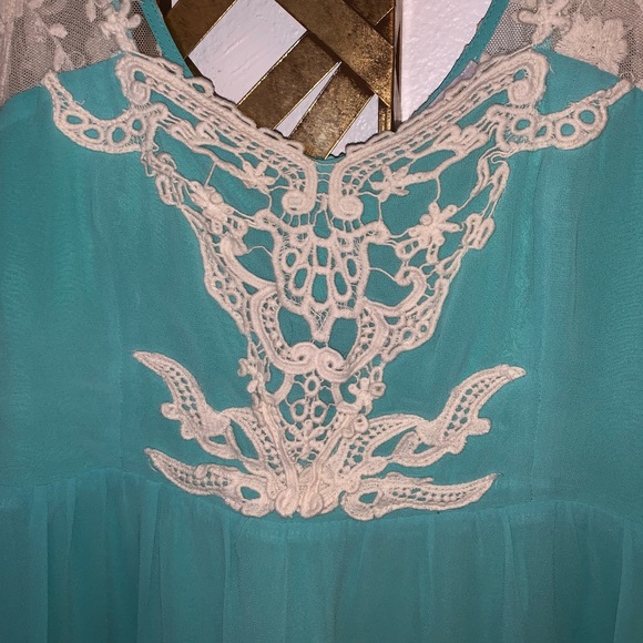 Blue/white crocheted sundress - Picture 2 of 5